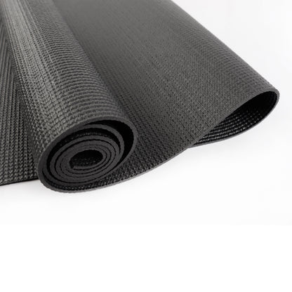 PVC Yoga Mat, 3Mm, Dark Gray, 68Inx24In, Nonslip, Cushioning for Support and Stability