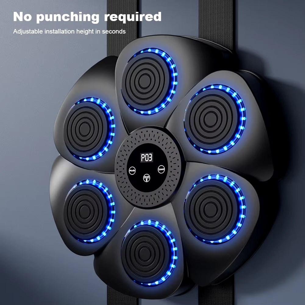 Music Boxing Machine Boxing Reaction Wall Target Type C Charging Boxing Training Punching Equipment with Gloves for Home Workout