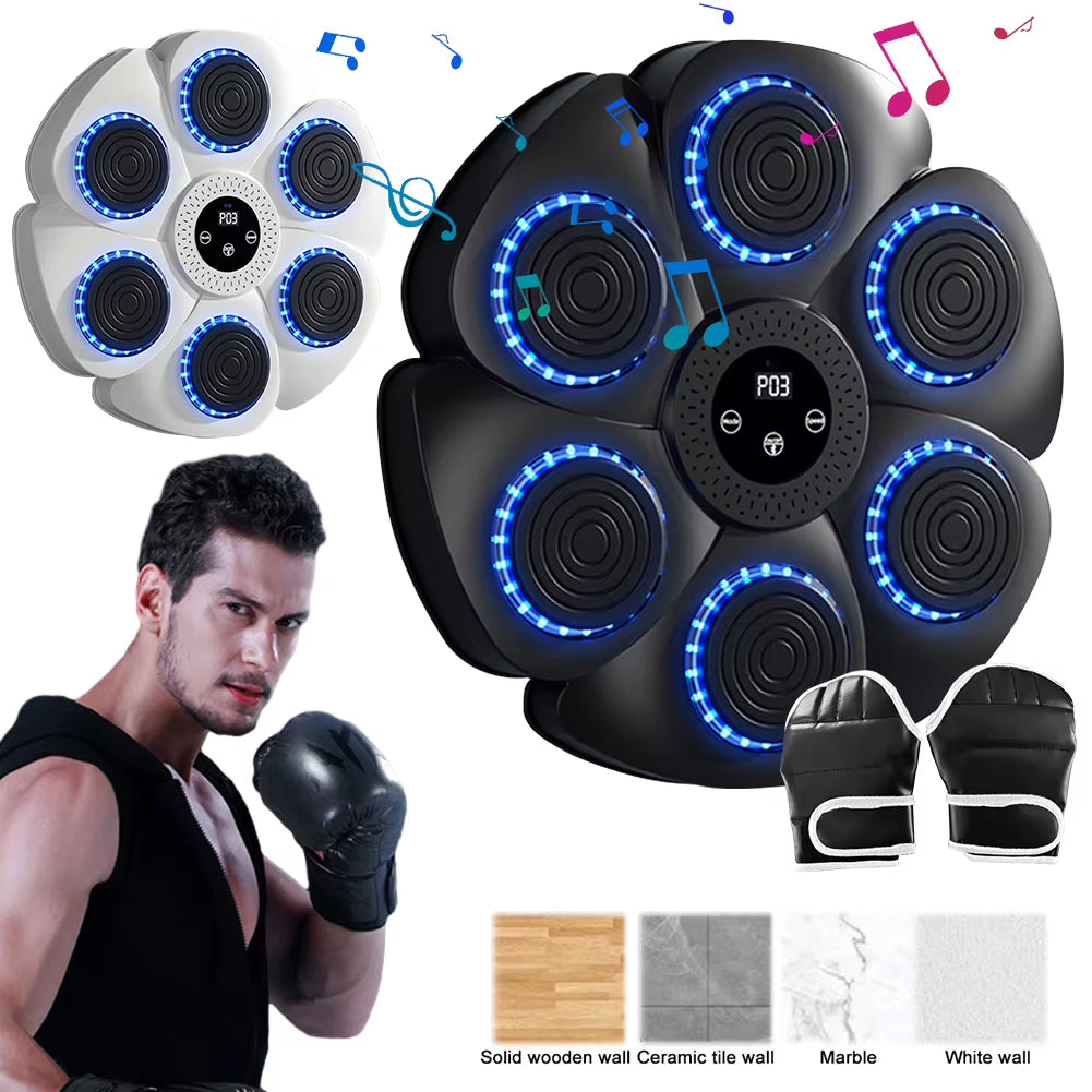 Music Boxing Machine Boxing Reaction Wall Target Type C Charging Boxing Training Punching Equipment with Gloves for Home Workout